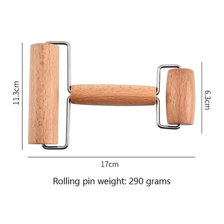 فرادة عجين خشب يدوية مزدوجة | تجانس ودقة في الفرد