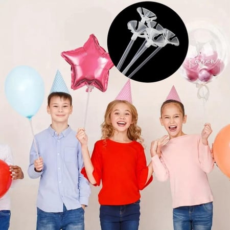 عصا بالون شفافة | 30 قطعة