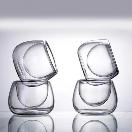 طقم قهوة دبل جلاس 60مل (6 قطع)