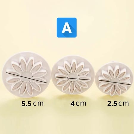 مكبس بسكويت زهرة الشمس | 3 قطع | متوفر مقاسين