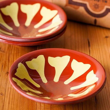 طقم صحون فول ميلامين باللون البني (متوفر 3 احجام)