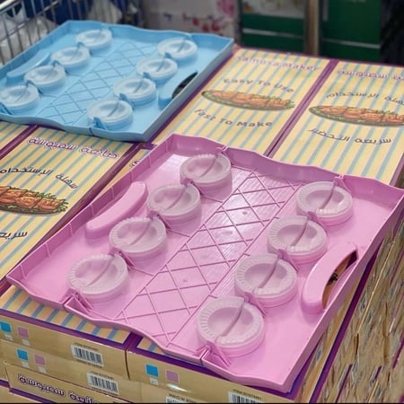 قالب اعداد السمبوسة والمعجنات والفطائر المتعدد بالشكل الدائري من 8 قوالب