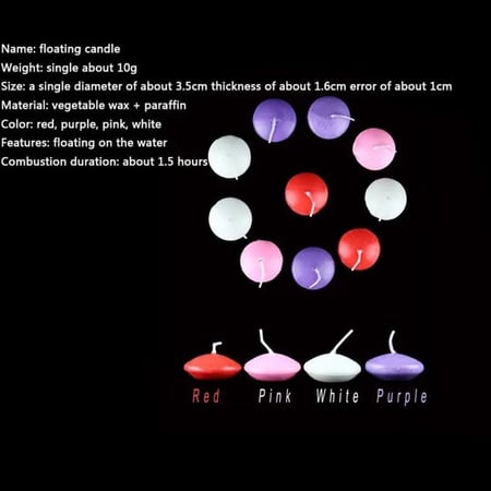 مجموعة شموع مائية عائمة ملونة | 18 قطع (متوفر اكثر من لون)