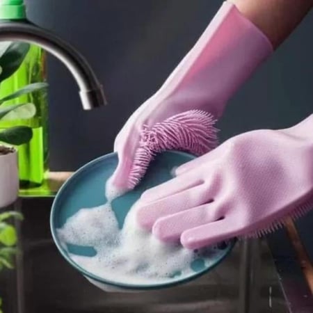 قفاز سيليكون مع فرشاة تنظيف بتصميم مدمج