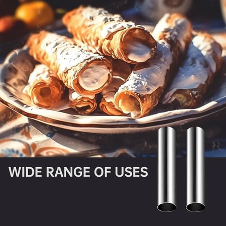 قمع معجنات وفطائر معدني اسطواني ساده | 6 قطع (متوفر حجمين)