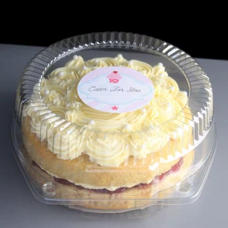 علب بلاستيكية شفافة للكيك بغطاء متصل | 12 حبة (متوفر حجمين)