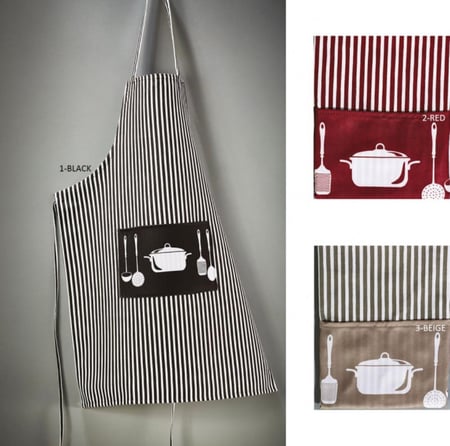 مريلة من القماش القطني مع جيوب مريحة وتصميم انيق