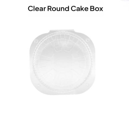 علب بلاستيكية شفافة للكيك بغطاء متصل | 12 حبة (متوفر حجمين)