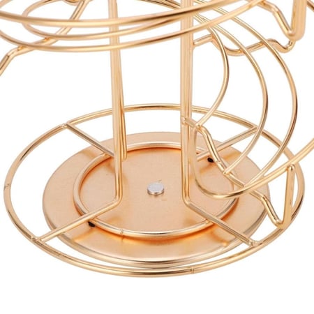 حامل كبسولات بهيكل معدني فاخر وقاعدة دوارة 360 درجة | 40 كبسولة