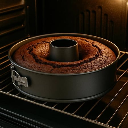 قالب كيك دائرة بقفل وعامود وقاعدة متحركة | 27 سم