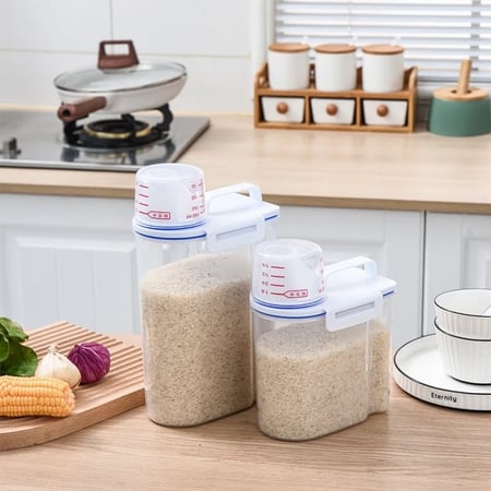 حافظة بقوليات وحبوب ابيض (متوفر مقاسين)