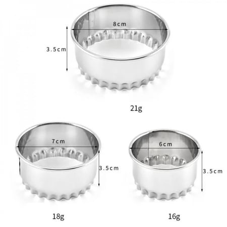 مجموعة قطاعات معجنات دائرية من 3 قطع ( مشرشره )