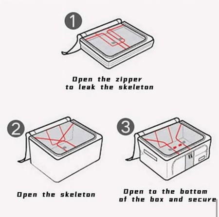 صندوق تخزين قابل للطي منقوش