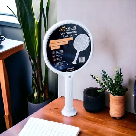 مضرب كهربائي صاعق لقتل البعوض والحشرات قابل للشحن (متوفر موديلين)