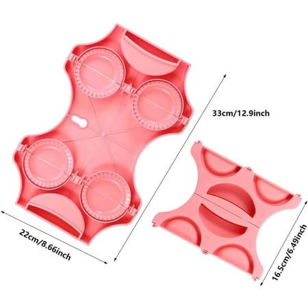 قالب اعداد السمبوسة والمعجنات والفطائر المتعدد بالشكل الدائري من 4 قوالب
