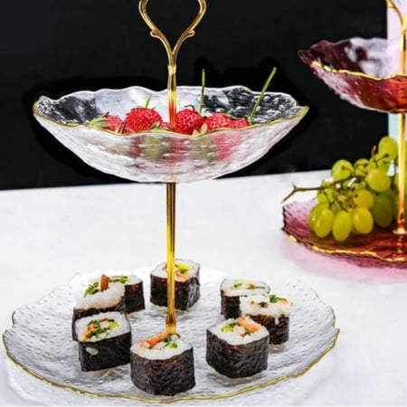 شيال تقديم زجاج بطبقين