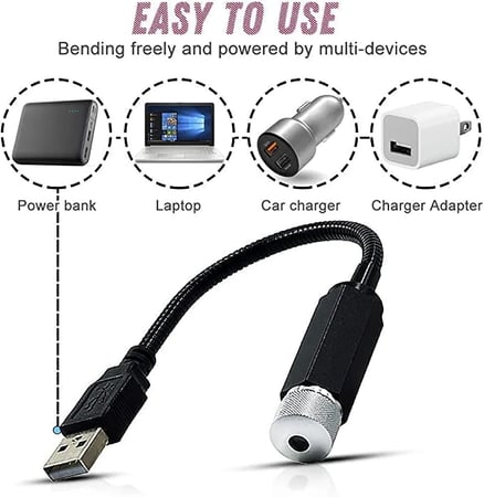 اضاءة المجرة باللون الاحمر USB