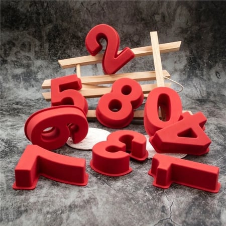 قالب سيليكون ارقام انجليزي (ارتفاع 10سم)