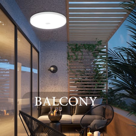 إضاءة ليد 12W موفرة بمستشعر حركة PIR وضوء