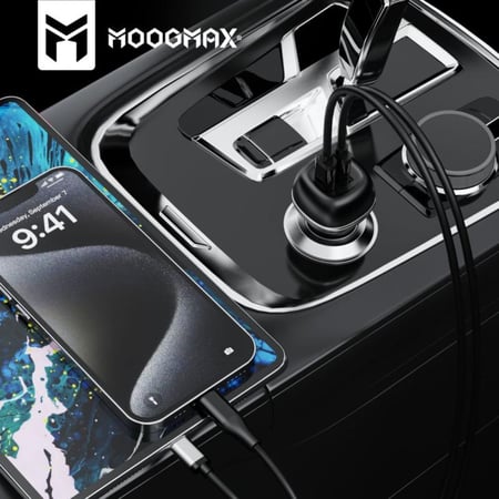 شاحن سيارة 60W  مع كابل 240W موج ماكس