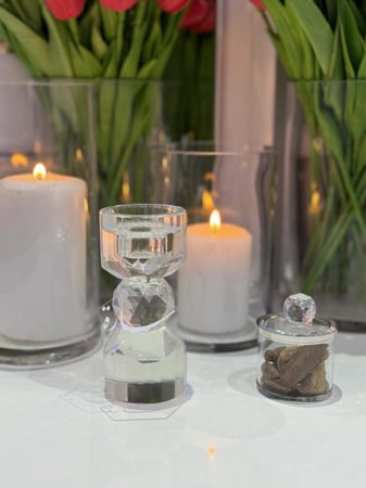 مبخره  بالاسم وحامل عود كريستال