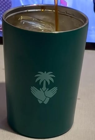 كوب اخضر زيتي حفر ليزر