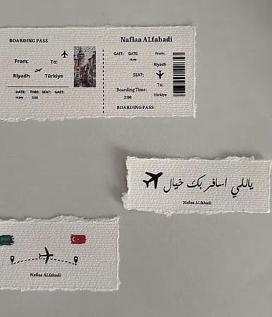 تاق جواز سفر  بورق القطن ( ٣ قصاصات )