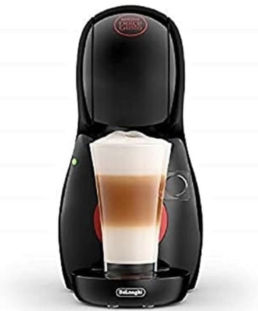 ماكينة تحضير القهوة بكبسولات نسكافيه دولتشي غوستو بيكولو اكس اس بود من ديلونجي بلون اسود واحمر، الألومنيوم