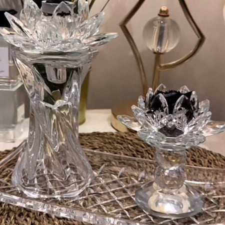 مبخره كريستال ورده وحامل عود فقط