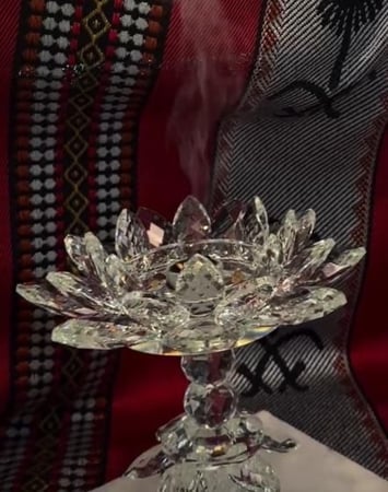 مبخرة كريستال  زهرة اللوتس مبخر