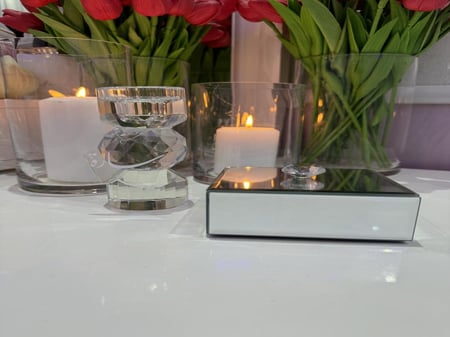 مبخره  بالاسم وحامل عود كريستال