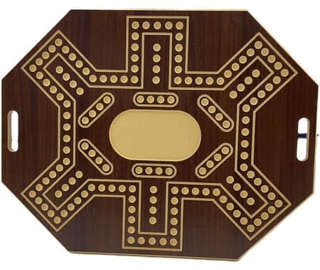 لعبة لوحية خشبية جاكارو مكونة من 6 اشخاص من البادر، تتسع لـ6 لاعبين مع مجموعتين من البطاقات و16 قطعة رخامية، لعبة لوحية عائلية ممتعة ومثيرة، حجم كبير وقابلة للطي