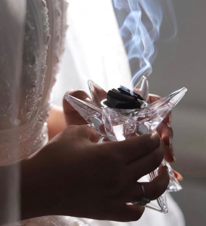 مباخر كريستال النجمه وحامل بخور