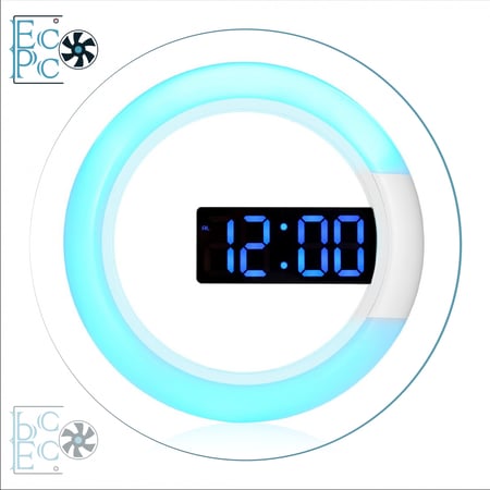 Digital Clock wall 7 Color RGB Light - متجر ايكو بي سي