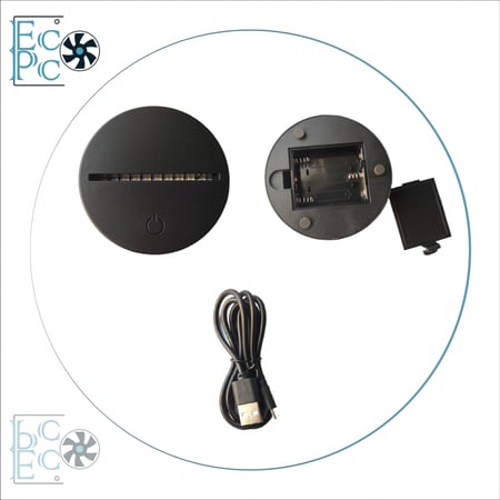 قاعدة لوح زجاجي اضاءة RGB - متجر ايكو بي سي