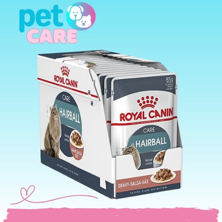 رويال طعام القطط الرطب للعناية بالشعر 12×85 جرام (عبوة من 12 قطعة)