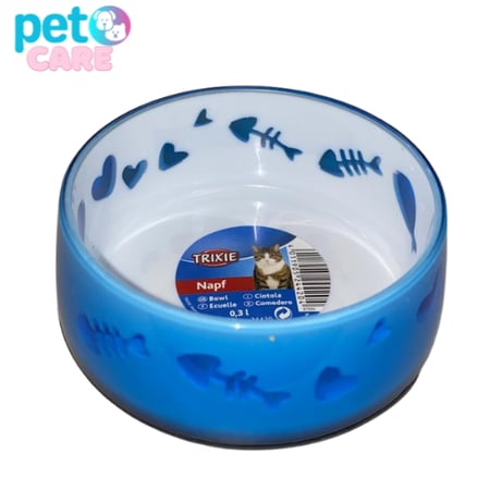 وعاء من تريكسي بلاستيك مع مطاط للقطط 300 مل