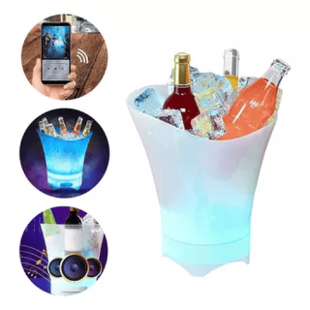 دلو ثلج متوهج بإضاءة LED - سعة 5 لتر لجعل كل مناسبة مميزة