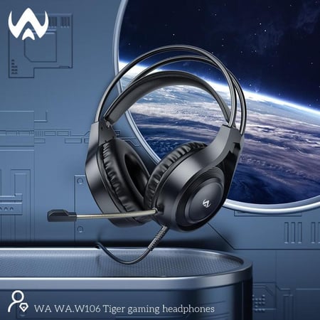 سماعات راس سلكية للالعاب بخاصية تقليل الضوضاء من دبليو ايه مناسبة لجميع انواع البلاى ستيشن