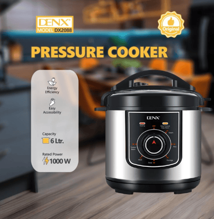 قدر ضغط كهربائي سعة 6 لتر من دينكس بقوة 1000 واط