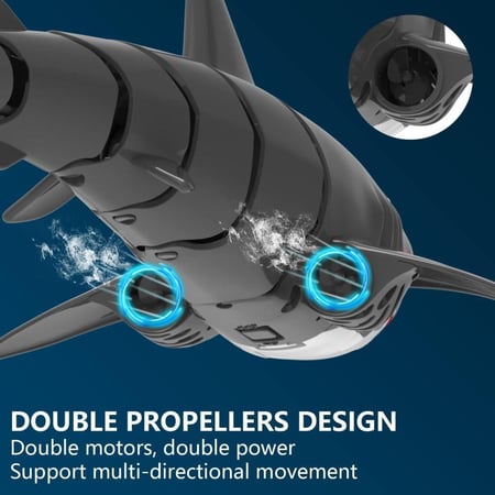 سمكة قرش مع جهاز تحكم عن بعد - لعب مائي ممتع مثل الحقيقي