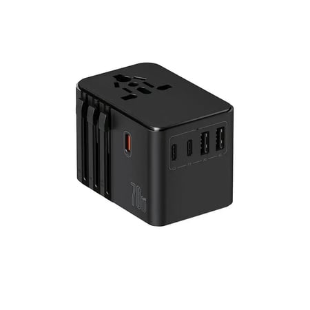 شاحن سفر جداري بايسل U68 بقوة 70 واط ملمس مخملي