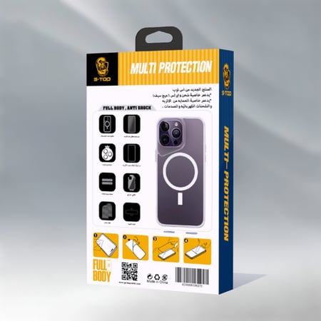 S-TOP مجموعة الحماية الكاملة 7 في 1 لجهاز ايفون 15 – حماية شاملة وجودة عالية