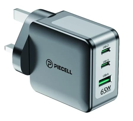 شاحن بايسل 65 واط بمنفذ تايب سي سريع ومنفذ يو اس بي