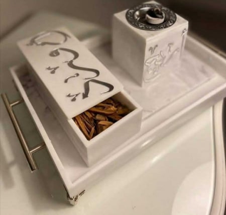 مباخر رخام بالاسم تصميم حسب الطلب