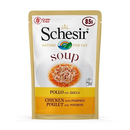 شيزر طعام رطب اظرف شوربه الدجاج مع القرع للقطط