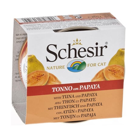 شيزر طعام رطب معلبات التونة والبابايا للقطط