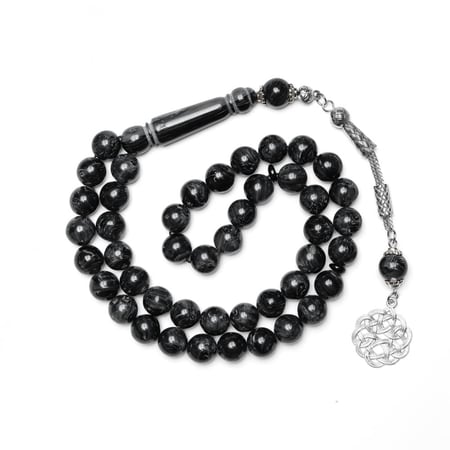 سبحة بكلايت اسود مموج