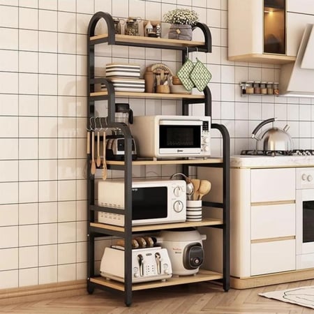 رف تخزين مطبخ متين وعصري - مساحة أكبر وتنظيم أسهل