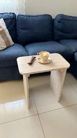 طاولة رخام ترفنتين خدمة 30*50 سم